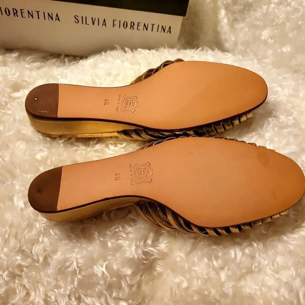 Silvia florentina carmelagold,old nappa sz.6 all leather originally 510.00$, NWT
